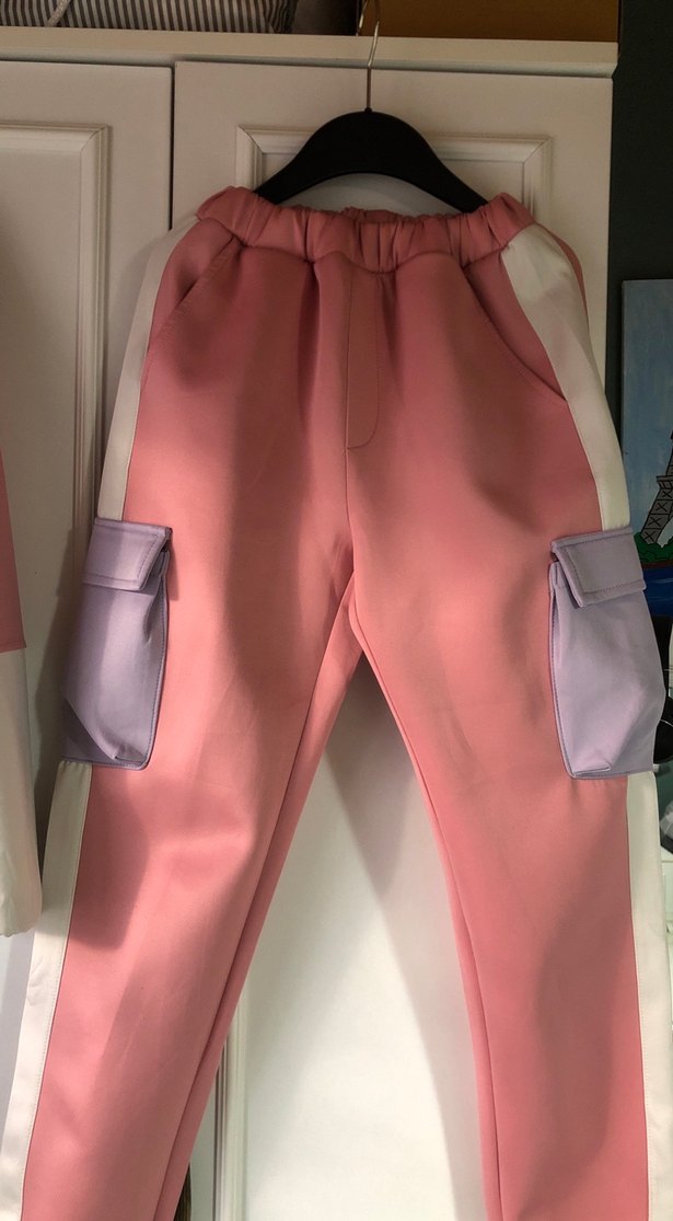 Düğmeli Pembe çocuk Eşofman Takımı - Görsel 4