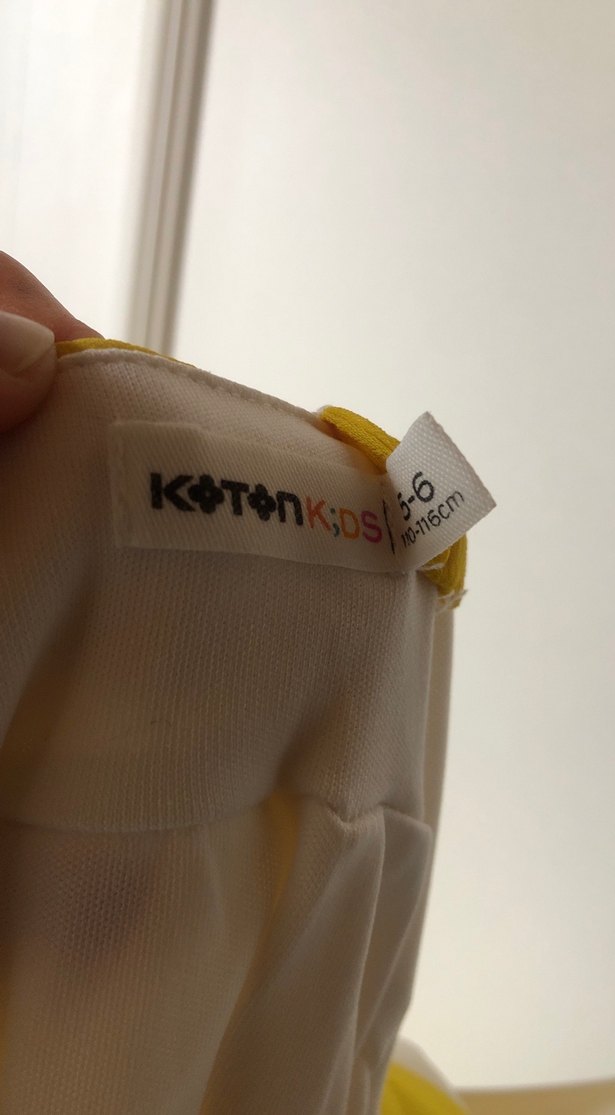 Sarı Fırfırlı Askılı Kız Elbisesi - Görsel 5