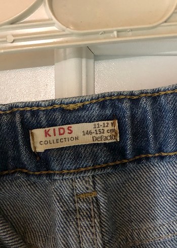 Mavi Bol Kesim Kız Çocuk Kot Pantolon - Görsel 5