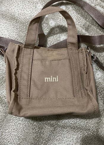 Bej Mini Baskılı Kadın Çanta - Görsel 3