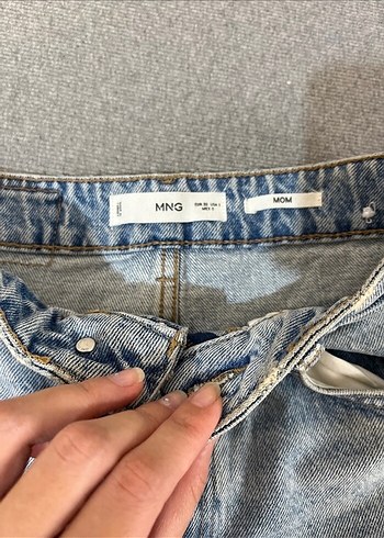32 Beden Gri Normal Boy Denim Kadın Kot Pantolon