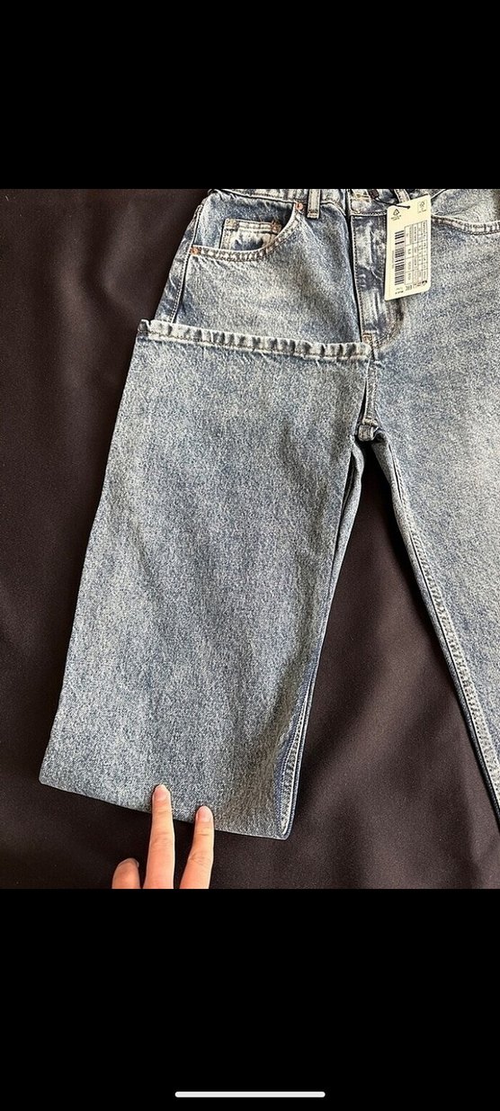 Düz Kesim Midi Kot Pantolon - Görsel 2