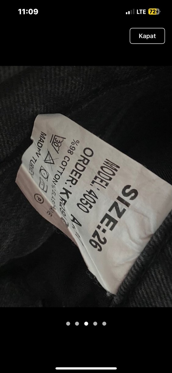 Gri Normal Kesim Kadın Denim Pantolon - Görsel 3