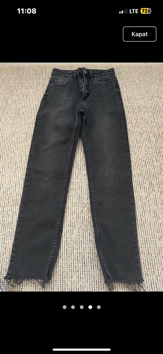 Gri Normal Kesim Kadın Denim Pantolon - Görsel 2