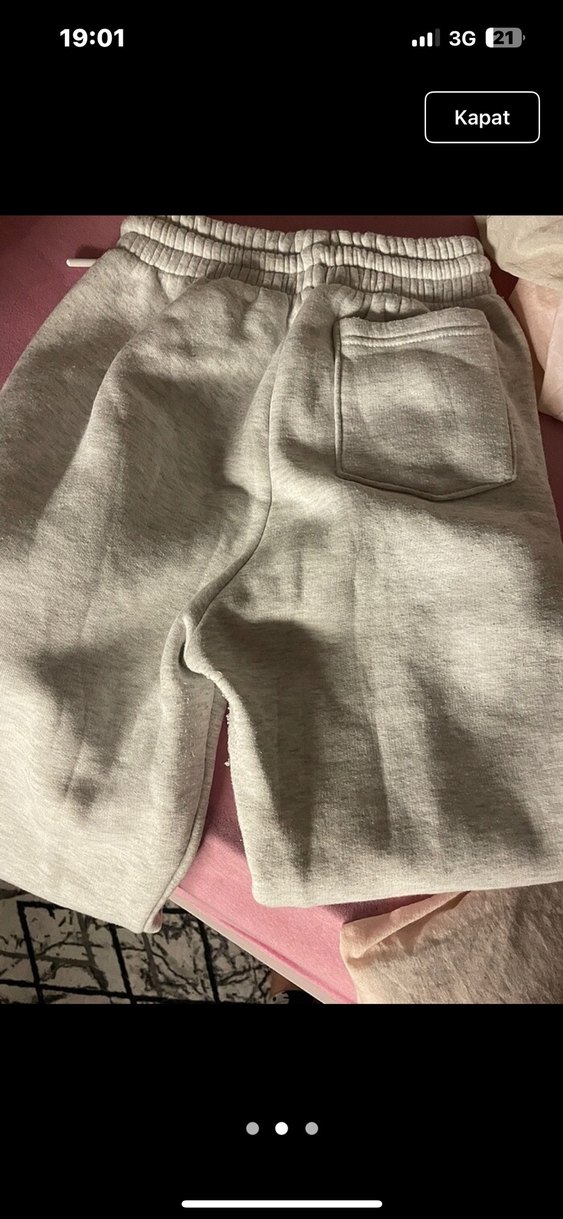 Gri Rahat Kesim Kadın Eşofman Altı - Görsel 2