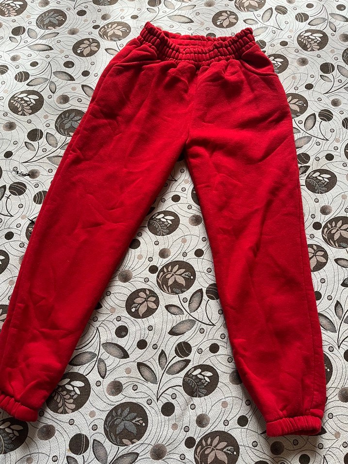 Kırmızı Kadın Eşofman Altı - Görsel 2