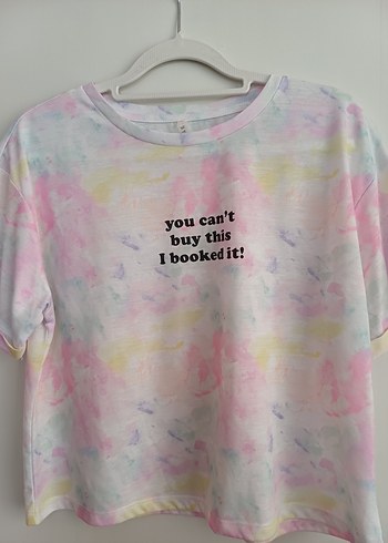 l Beden Pembe Batik Baskılı Tişört