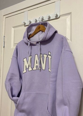 Mavi Jeans Mor Kapüşonlu Oversize Sweatshirt