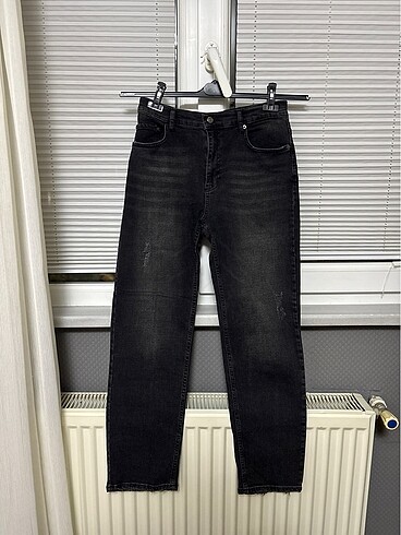 siyah straight model jean