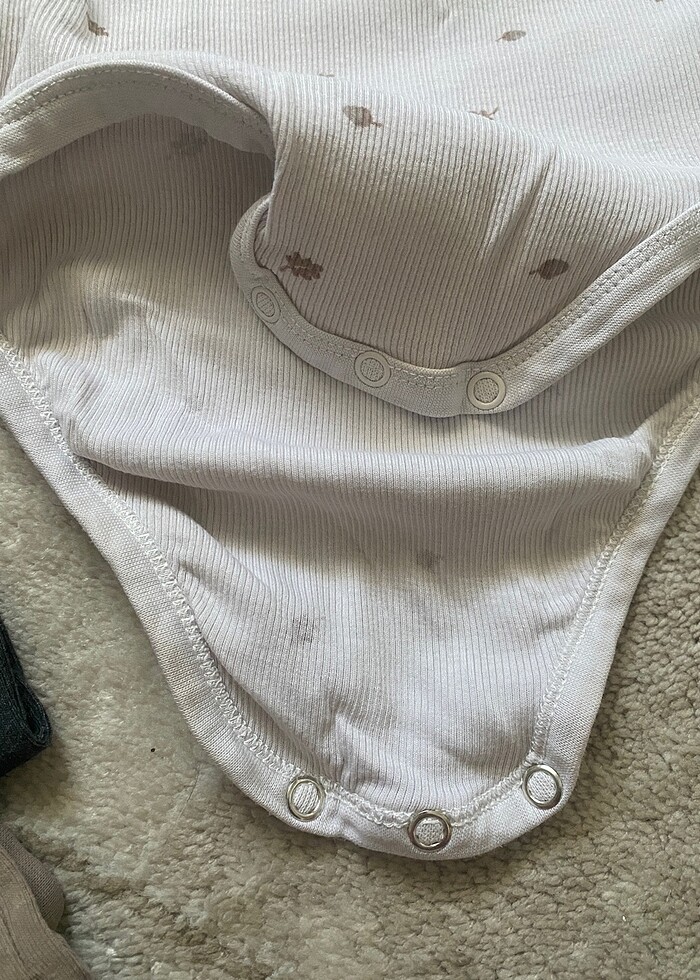 Bebek giyim (80-86) H&M 3x body, 3x önlük - Görsel 3