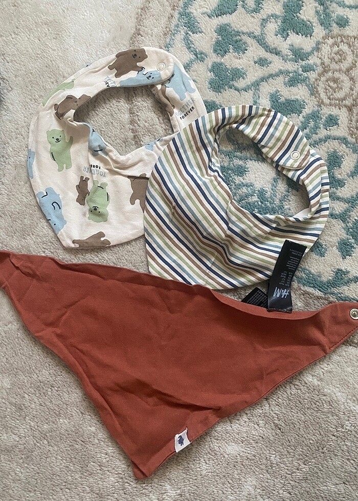 Bebek giyim (80-86) H&M 3x body, 3x önlük - Görsel 4