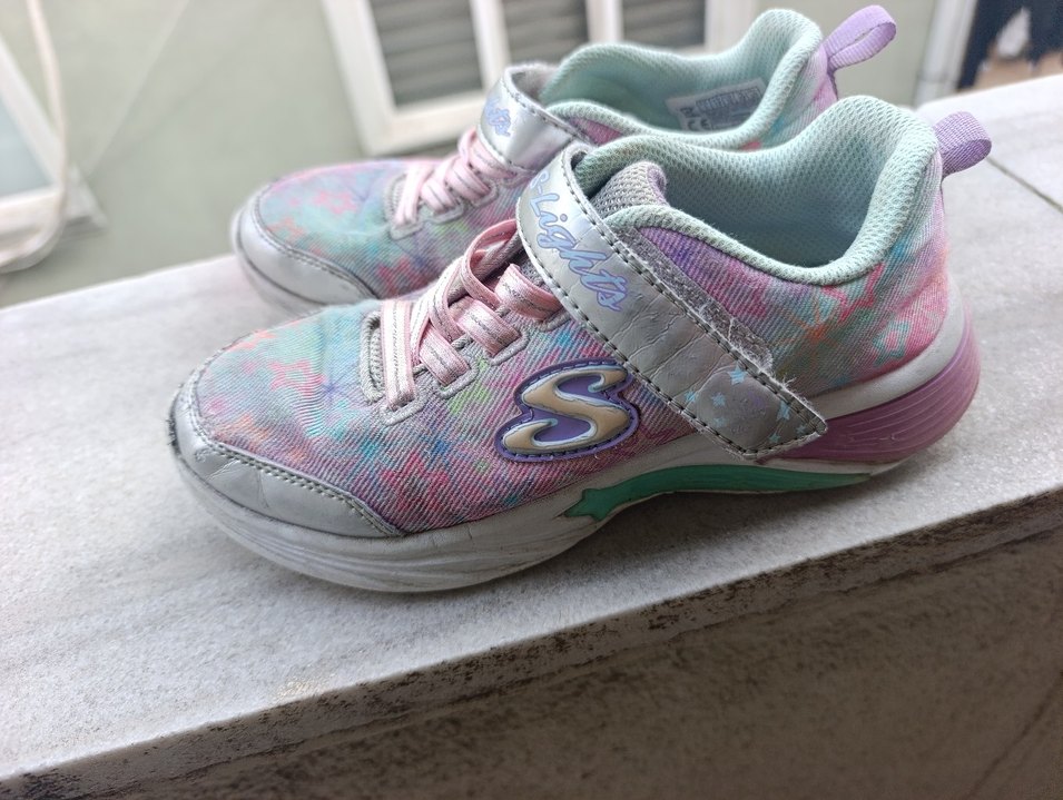 Kız Çocuk Çok Renkli cırtlı Spor Ayakkabı - Görsel 4