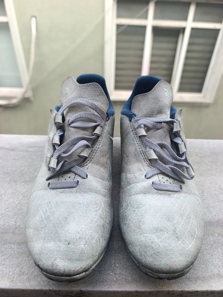 Gri Cırtcırtlı Erkek Çocuk Spor Ayakkabı çivili krampon - Görsel 4