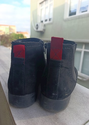 Siyah Süet Kadın Dolgu Topuk Bot - Görsel 3