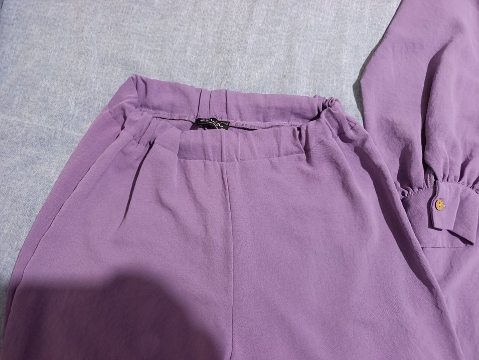 Mor Düğmeli  Kadın takım - Görsel 2