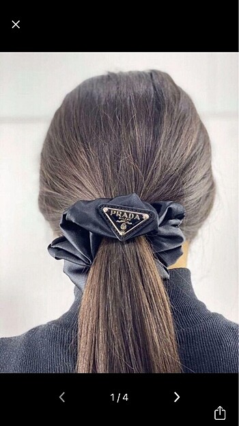 Prada siyah lastik toka