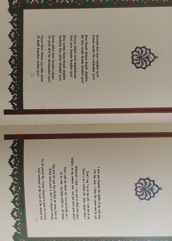 YUNUS EMRE SELECTED POEMS TÜRKÇE İNGİLİZCE ŞİİR KİTABI - Görsel 5