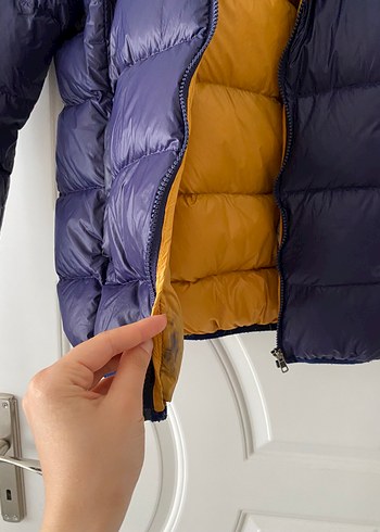 38 Beden mavi Renk MAVİ unisex şişme mont, kaz tüyü çok sıcak tutar