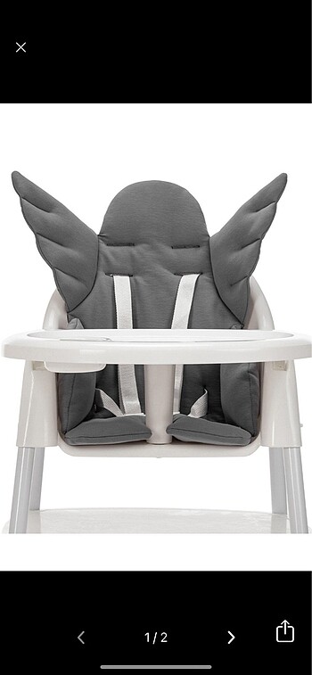 WellGro Angel Wings çok amaçlı minder-gri