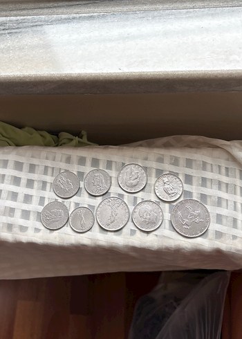 Gumus Renkli Tarihi Madeni Para Seti