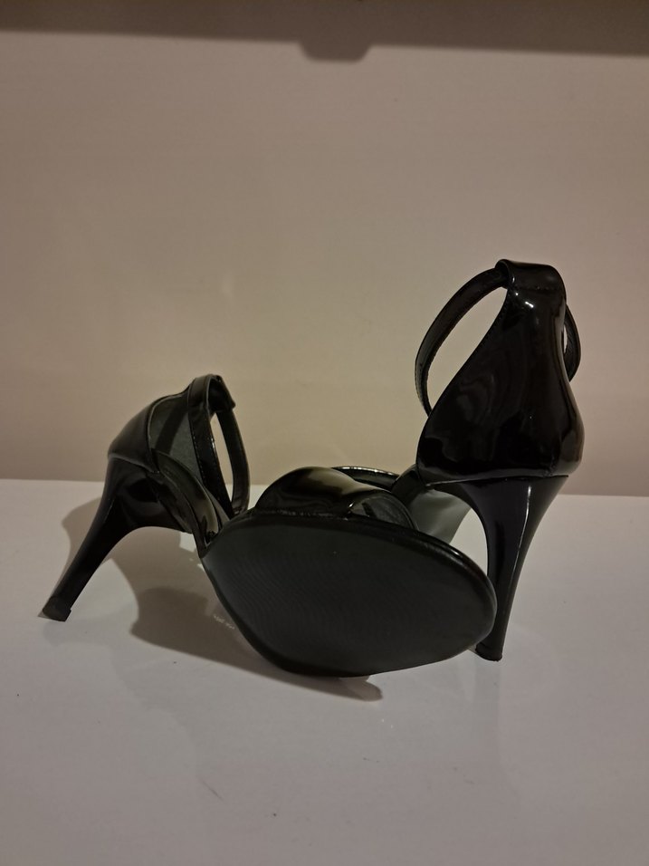 Siyah Stiletto Topuklu Kadın Ayakkabı - Görsel 4