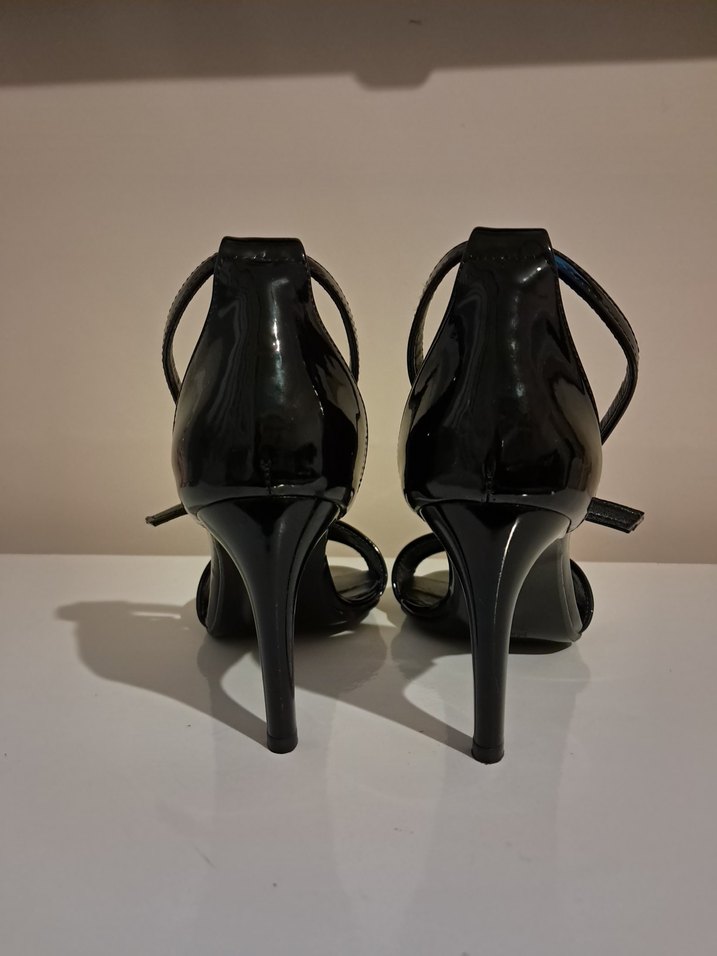 Siyah Stiletto Topuklu Kadın Ayakkabı - Görsel 3