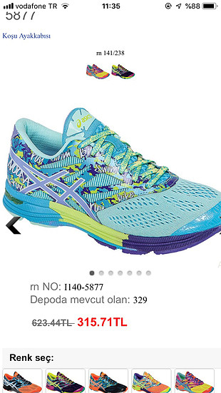 Asics spor ayakkabi