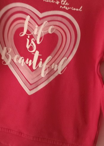 Limon Company Kız Çocuk kırmızı Baskılı Sweatshirt