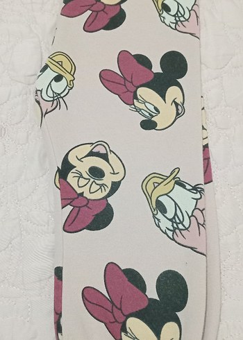 Kız Çocuk Pembe Baskılı Rahat Tayt - Görsel 4