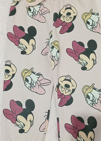 Kız Çocuk Pembe Baskılı Rahat Tayt - Görsel 5