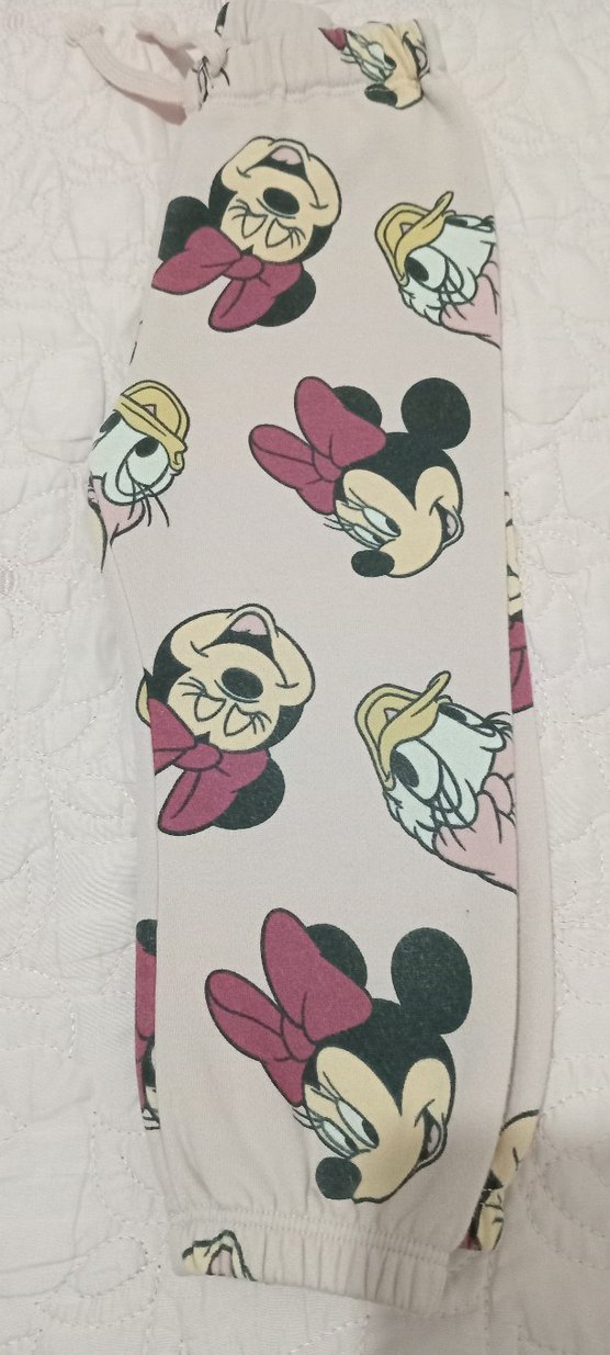 Kız Çocuk Pembe Baskılı Rahat Tayt - Görsel 4