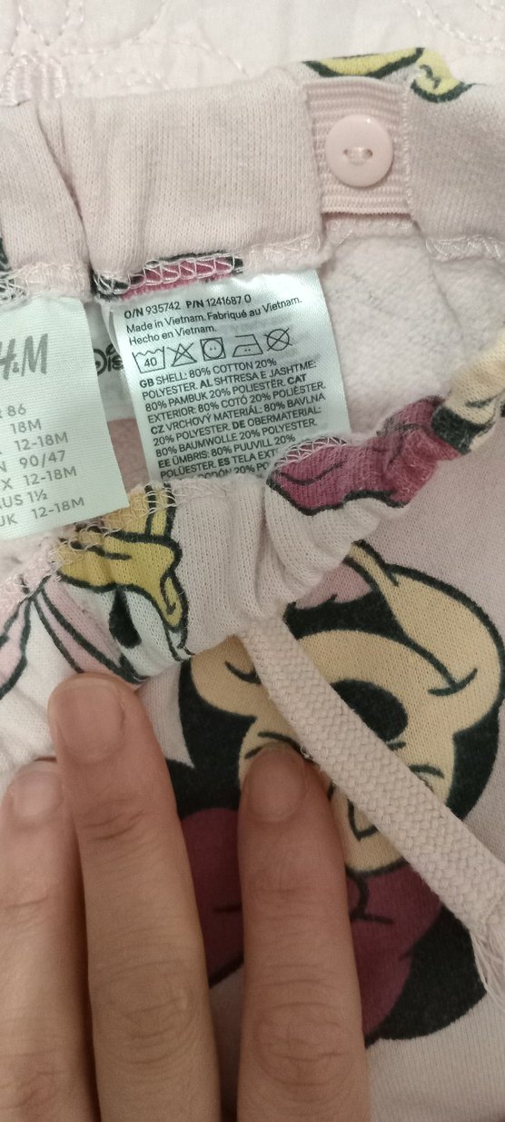 Kız Çocuk Pembe Baskılı Rahat Tayt - Görsel 3