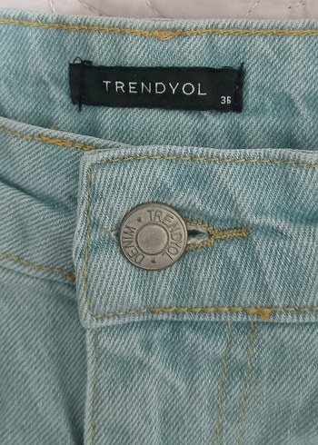 Buz mavisi ispanyol Kadın Denim Pantolon - Görsel 8