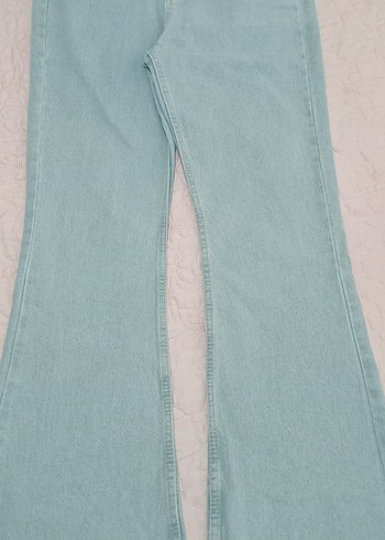 Buz mavisi ispanyol Kadın Denim Pantolon - Görsel 4