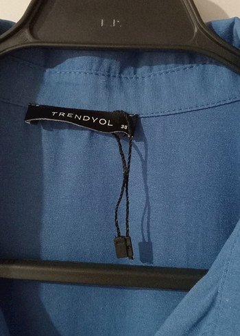 Mavi renkli kadın elbise - Görsel 6