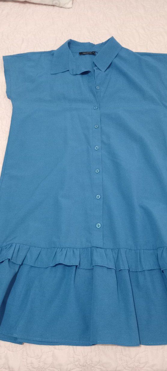 Mavi renkli kadın elbise - Görsel 3