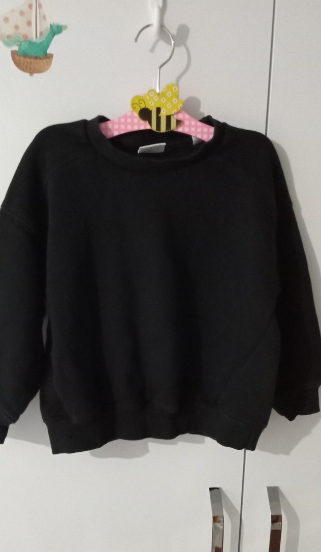 Erkek çocuk Siyah Oversize Sweatshirt - Görsel 4