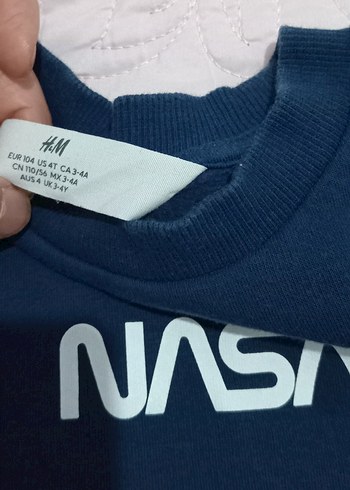 Erkek Çocuk Lacivert NASA Sweatshirt - Görsel 2