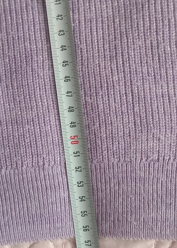 Lila renkli V Yaka Düğmeli Kadın Hırka - Görsel 6