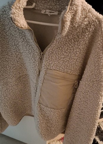 Kürklü Bej Kısa Kadın Ceket - Görsel 2