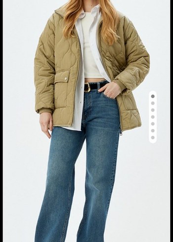 Yeşil, Düğmeli Midi Kadın Mont - Görsel 2