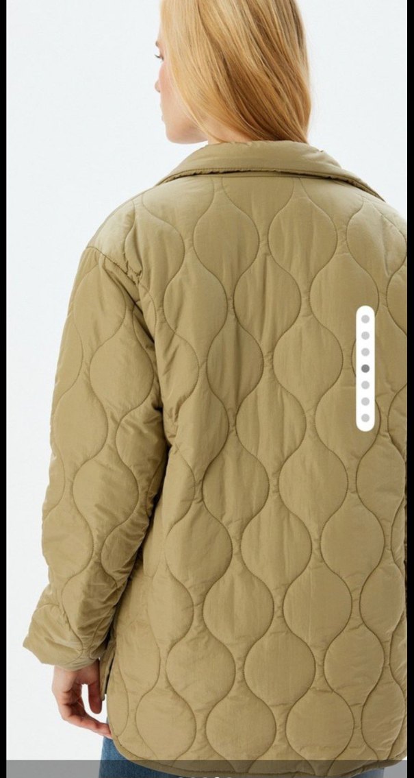 Yeşil, Düğmeli Midi Kadın Mont - Görsel 4