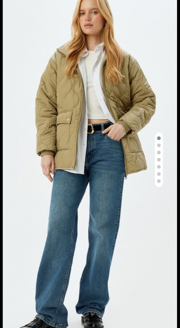 Yeşil, Düğmeli Midi Kadın Mont - Görsel 2