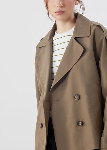 Kadın Midi Trençkot Çift Düğmeli - Görsel 2
