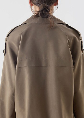 Kadın Midi Trençkot Çift Düğmeli - Görsel 4