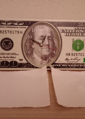 Saat Pilli Çalar Saat DOLAR GÖRÜNÜMLÜ - Görsel 2