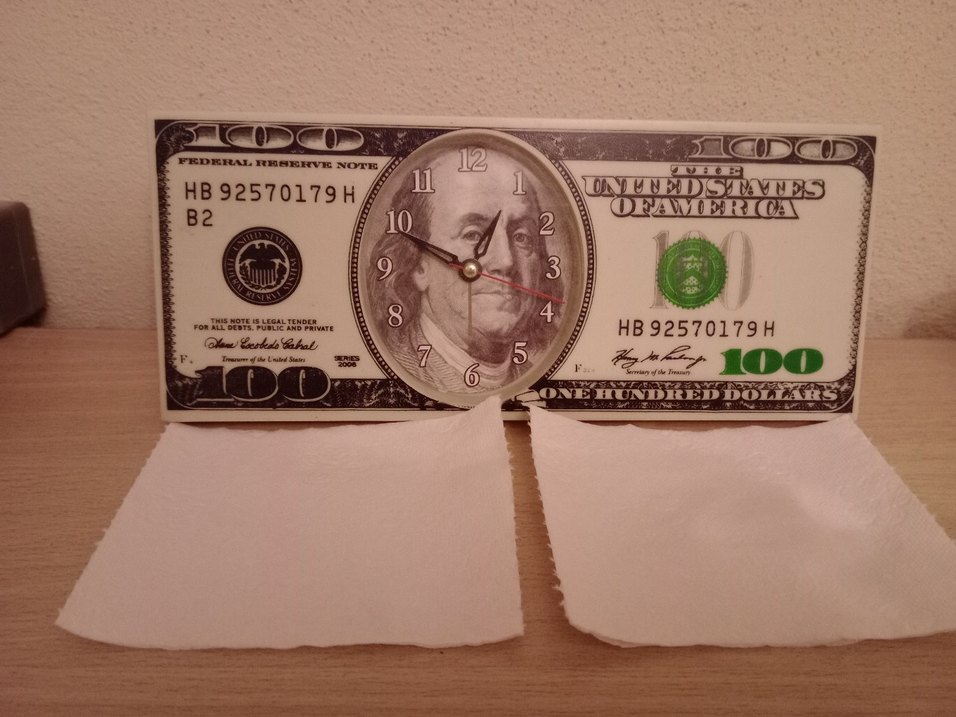 Saat Pilli Çalar Saat DOLAR GÖRÜNÜMLÜ - Görsel 2