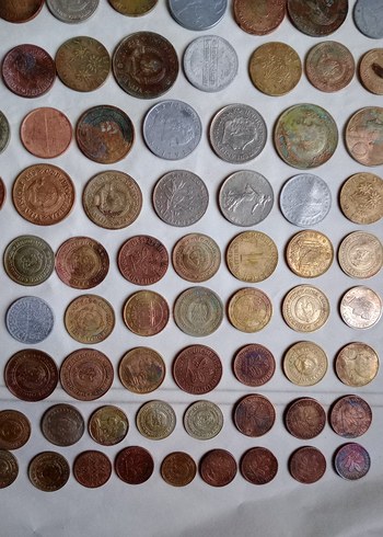 Eski Metal Madeni Paralar Koleksiyonu - Görsel 11