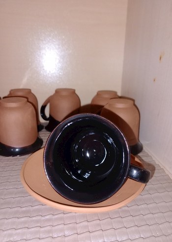 Koyu Kahverengi Seramik Fincan Kullanılmadı - Görsel 2