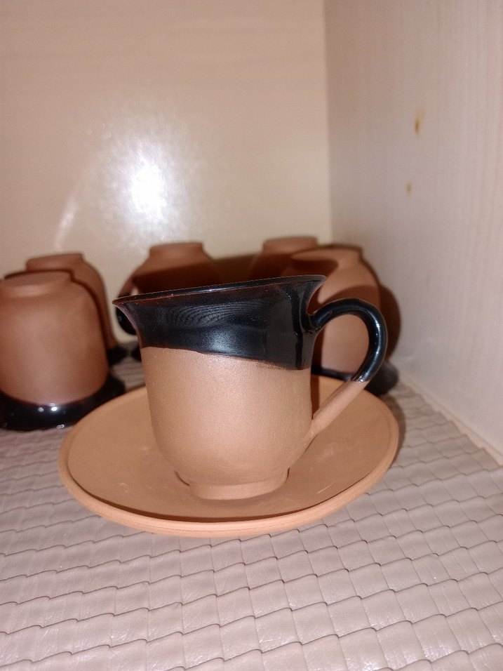 Koyu Kahverengi Seramik Fincan Kullanılmadı - Görsel 4